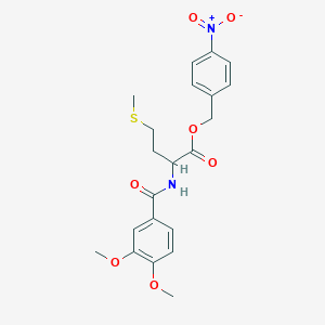 4-nitrobenzyl N-[(3,4-dimethoxyphenyl)carbonyl]methioninate