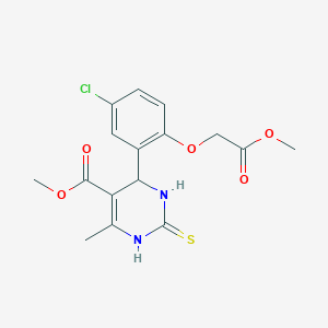 methyl 4-[5-chloro-2-(2-methoxy-2-oxoethoxy)phenyl]-6-methyl-2-thioxo-1,2,3,4-tetrahydro-5-pyrimidinecarboxylate