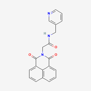 2-{2,4-dioxo-3-azatricyclo[7.3.1.0^{5,13}]trideca-1(13),5,7,9,11-pentaen-3-yl}-N-[(pyridin-3-yl)methyl]acetamide