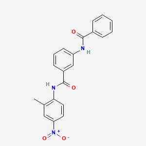 molecular formula C21H17N3O4 B4053437 N-(2-methyl-4-nitrophenyl)-3-[(phenylcarbonyl)amino]benzamide CAS No. 600124-85-4