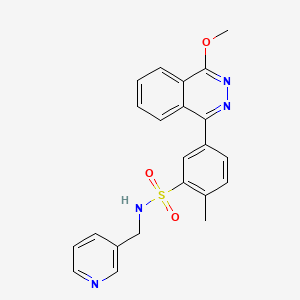 molecular formula C22H20N4O3S B4053466 5-(4-methoxy-1-phthalazinyl)-2-methyl-N-(3-pyridinylmethyl)benzenesulfonamide 