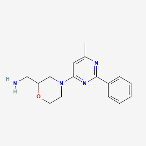 1-[4-(6-methyl-2-phenylpyrimidin-4-yl)morpholin-2-yl]methanamine