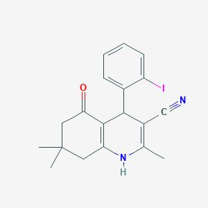 4-(2-Iodophenyl)-2,7,7-trimethyl-5-oxo-1,4,5,6,7,8-hexahydro-3-quinolinecarbonitrile