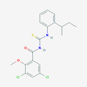 N-{[2-(butan-2-yl)phenyl]carbamothioyl}-3,5-dichloro-2-methoxybenzamide