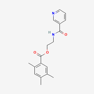 2-[(3-pyridinylcarbonyl)amino]ethyl 2,4,5-trimethylbenzoate