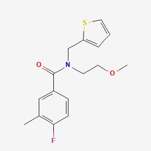 4-fluoro-N-(2-methoxyethyl)-3-methyl-N-(2-thienylmethyl)benzamide