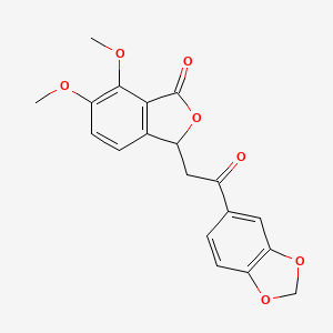 3-[2-(1,3-benzodioxol-5-yl)-2-oxoethyl]-6,7-dimethoxy-2-benzofuran-1(3H)-one