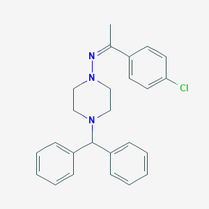 molecular formula C25H26ClN3 B405352 N-(4-benzhydryl-1-piperazinyl)-N-[1-(4-chlorophenyl)ethylidene]amine CAS No. 329707-49-5