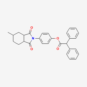 4-(5-methyl-1,3-dioxooctahydro-2H-isoindol-2-yl)phenyl diphenylacetate