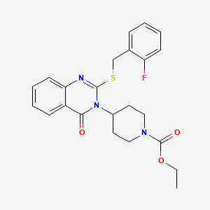 ethyl 4-[2-[(2-fluorobenzyl)thio]-4-oxo-3(4H)-quinazolinyl]-1-piperidinecarboxylate