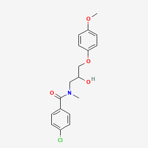 4-chloro-N-[2-hydroxy-3-(4-methoxyphenoxy)propyl]-N-methylbenzamide