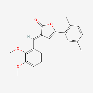 molecular formula C21H20O4 B4053544 3-(2,3-dimethoxybenzylidene)-5-(2,5-dimethylphenyl)-2(3H)-furanone 