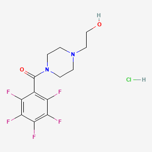 molecular formula C13H14ClF5N2O2 B4053549 2-[4-(五氟苯甲酰)-1-哌嗪基]乙醇盐酸盐 