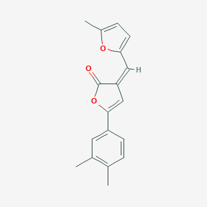 molecular formula C18H16O3 B405356 5-(3,4-dimethylphenyl)-3-[(5-methyl-2-furyl)methylene]-2(3H)-furanone 