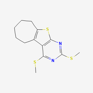 3,5-Bis(methylsulfanyl)-8-thia-4,6-diazatricyclo[7.5.0.02,7]tetradeca-1(9),2(7),3,5-tetraene