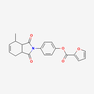 4-(4-methyl-1,3-dioxo-1,3,3a,4,7,7a-hexahydro-2H-isoindol-2-yl)phenyl 2-furoate