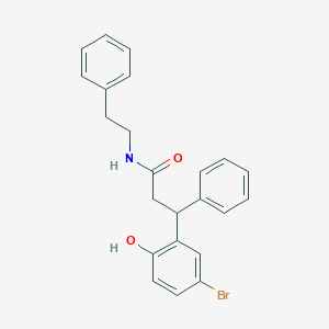 3-(5-bromo-2-hydroxyphenyl)-3-phenyl-N-(2-phenylethyl)propanamide