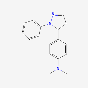 molecular formula C17H19N3 B4053602 N,N-dimethyl-4-(1-phenyl-4,5-dihydro-1H-pyrazol-5-yl)aniline 