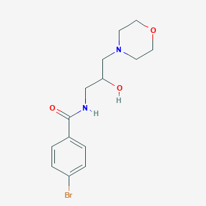 molecular formula C14H19BrN2O3 B4053608 4-bromo-N-[2-hydroxy-3-(morpholin-4-yl)propyl]benzamide 