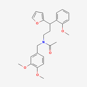 N-[(3,4-dimethoxyphenyl)methyl]-N-[3-(furan-2-yl)-3-(2-methoxyphenyl)propyl]acetamide