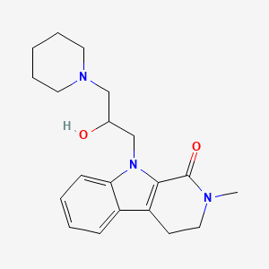 molecular formula C20H27N3O2 B4053632 9-(2-Hydroxy-3-piperidin-1-ylpropyl)-2-methyl-3,4-dihydropyrido[3,4-b]indol-1-one 