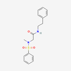 molecular formula C17H20N2O3S B4053659 N~2~-methyl-N-(2-phenylethyl)-N~2~-(phenylsulfonyl)glycinamide 