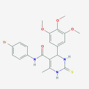 N-(4-bromophenyl)-6-methyl-2-sulfanylidene-4-(3,4,5-trimethoxyphenyl)-3,4-dihydro-1H-pyrimidine-5-carboxamide