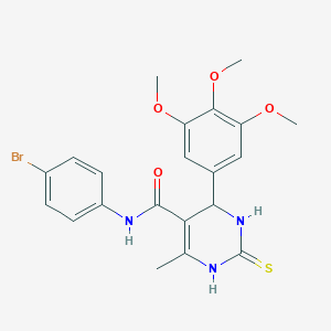 molecular formula C21H22BrN3O4S B405366 N-(4-bromophenyl)-6-methyl-2-sulfanylidene-4-(3,4,5-trimethoxyphenyl)-3,4-dihydro-1H-pyrimidine-5-carboxamide CAS No. 331870-24-7