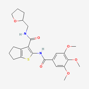 N-(tetrahydrofuran-2-ylmethyl)-2-{[(3,4,5-trimethoxyphenyl)carbonyl]amino}-5,6-dihydro-4H-cyclopenta[b]thiophene-3-carboxamide