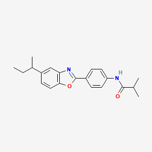 molecular formula C21H24N2O2 B4053677 N-[4-(5-sec-butyl-1,3-benzoxazol-2-yl)phenyl]-2-methylpropanamide 