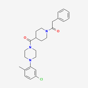 1-[4-[4-(5-Chloro-2-methylphenyl)piperazine-1-carbonyl]piperidin-1-yl]-2-phenylethanone