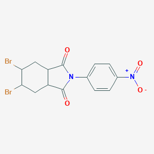 molecular formula C14H12Br2N2O4 B405369 5,6-Dibromo-2-(4-nitro-phenyl)-hexahydro-isoindole-1,3-dione 