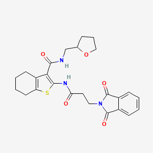 2-[3-(1,3-DIOXO-2,3-DIHYDRO-1H-ISOINDOL-2-YL)PROPANAMIDO]-N-[(OXOLAN-2-YL)METHYL]-4,5,6,7-TETRAHYDRO-1-BENZOTHIOPHENE-3-CARBOXAMIDE