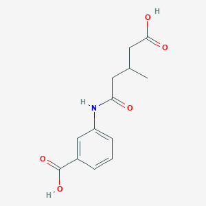 molecular formula C13H15NO5 B4053711 3-[(4-carboxy-3-methylbutanoyl)amino]benzoic acid 