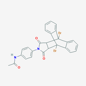 molecular formula C26H18Br2N2O3 B405372 N-[4-(1,8-dibromo-16,18-dioxo-17-azapentacyclo[6.6.5.02,7.09,14.015,19]nonadeca-2,4,6,9,11,13-hexaen-17-yl)phenyl]acetamide 