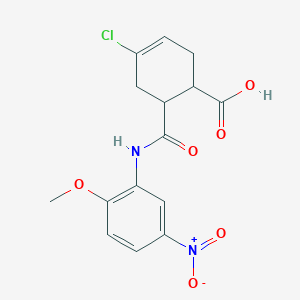 4-Chloro-6-[(2-methoxy-5-nitrophenyl)carbamoyl]cyclohex-3-ene-1-carboxylic acid