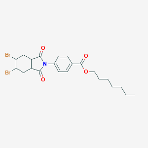molecular formula C22H27Br2NO4 B405373 heptyl 4-(5,6-dibromo-1,3-dioxooctahydro-2H-isoindol-2-yl)benzoate 