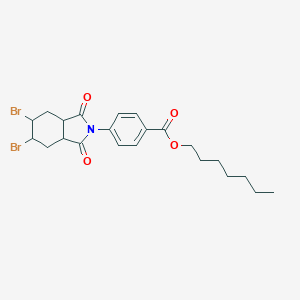 heptyl 4-(5,6-dibromo-1,3-dioxooctahydro-2H-isoindol-2-yl)benzoate