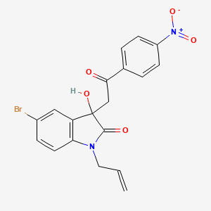 5-bromo-3-hydroxy-3-[2-(4-nitrophenyl)-2-oxoethyl]-1-(prop-2-en-1-yl)-1,3-dihydro-2H-indol-2-one