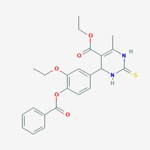 molecular formula C23H24N2O5S B4053735 ethyl 4-(4-benzoyloxy-3-ethoxyphenyl)-6-methyl-2-sulfanylidene-3,4-dihydro-1H-pyrimidine-5-carboxylate 