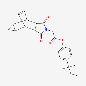 4-(2-methylbutan-2-yl)phenyl (1,3-dioxooctahydro-4,6-ethenocyclopropa[f]isoindol-2(1H)-yl)acetate