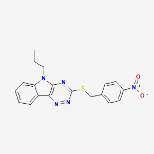 3-[(4-nitrobenzyl)sulfanyl]-5-propyl-5H-[1,2,4]triazino[5,6-b]indole