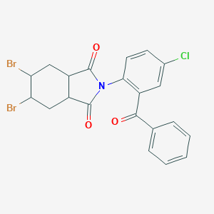 molecular formula C21H16Br2ClNO3 B405376 2-(2-benzoyl-4-chlorophenyl)-5,6-dibromohexahydro-1H-isoindole-1,3(2H)-dione 