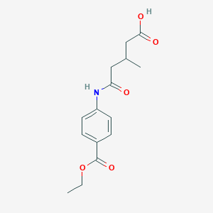 4-{[4-(Ethoxycarbonyl)phenyl]carbamoyl}-3-methylbutanoic acid