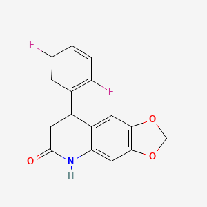 molecular formula C16H11F2NO3 B4053802 8-(2,5-DIFLUOROPHENYL)-2H,5H,6H,7H,8H-[1,3]DIOXOLO[4,5-G]QUINOLIN-6-ONE 