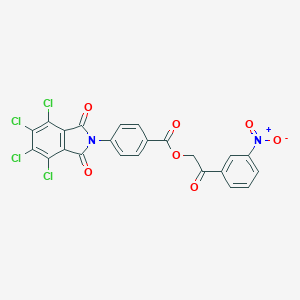 molecular formula C23H10Cl4N2O7 B405381 2-(3-nitrophenyl)-2-oxoethyl 4-(4,5,6,7-tetrachloro-1,3-dioxo-1,3-dihydro-2H-isoindol-2-yl)benzoate 