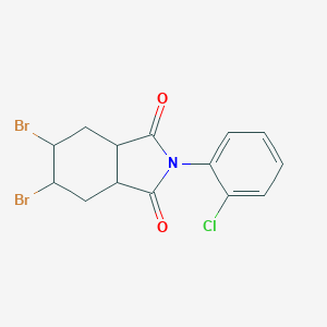 molecular formula C14H12Br2ClNO2 B405382 5,6-dibromo-2-(2-chlorophenyl)hexahydro-1H-isoindole-1,3(2H)-dione 