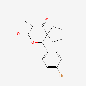 molecular formula C17H19BrO3 B4053832 6-(4-bromophenyl)-9,9-dimethyl-7-oxaspiro[4.5]decane-8,10-dione 