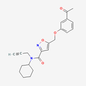 5-[(3-acetylphenoxy)methyl]-N-cyclohexyl-N-2-propyn-1-yl-3-isoxazolecarboxamide