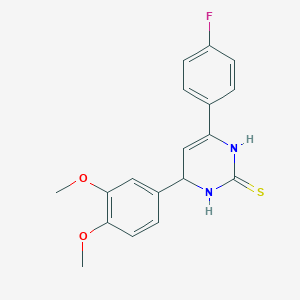 molecular formula C18H17FN2O2S B4053848 4-(3,4-dimethoxyphenyl)-6-(4-fluorophenyl)-3,4-dihydropyrimidine-2(1H)-thione 